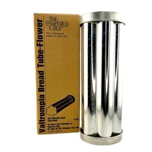 Pampered Chef Valtrompia Bread Tube Flower Mold Stainless Steel